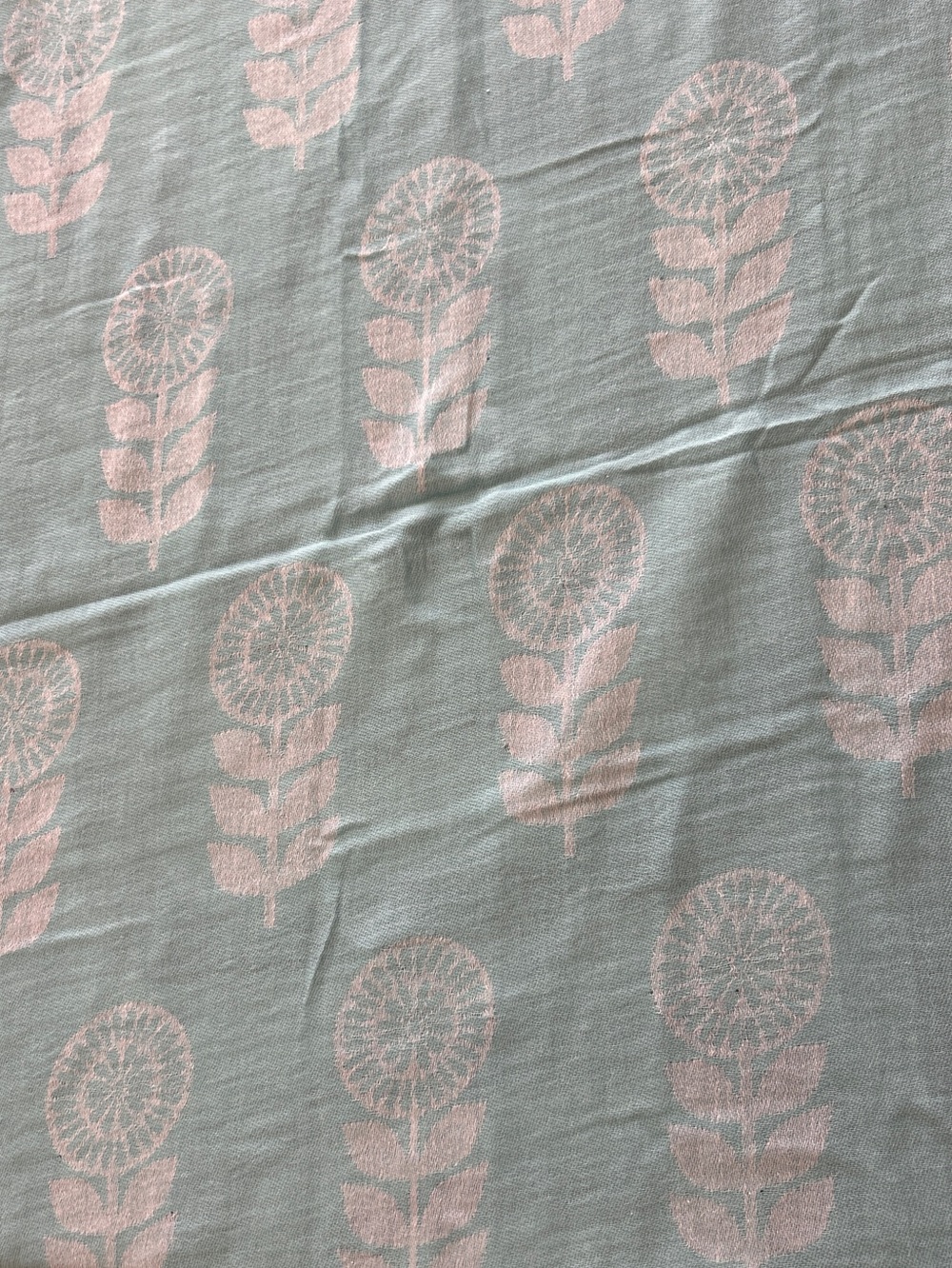 Modern Dahlia in Blues Towel Travel Blanket Wrap FLiPSiDE 2 Side Woven Organic